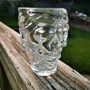 Luminarc USA Clear Glass Pirate Skull Beer Mug Boneshaker India Pale Ale